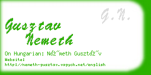 gusztav nemeth business card